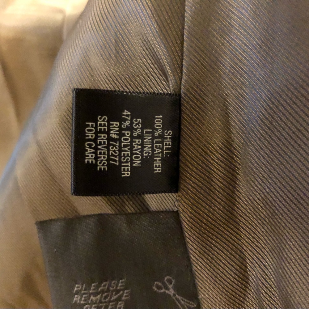 Lamb skin high quality dark brown soft leather - collared - zip front jacket - S - Picture 3 of 9